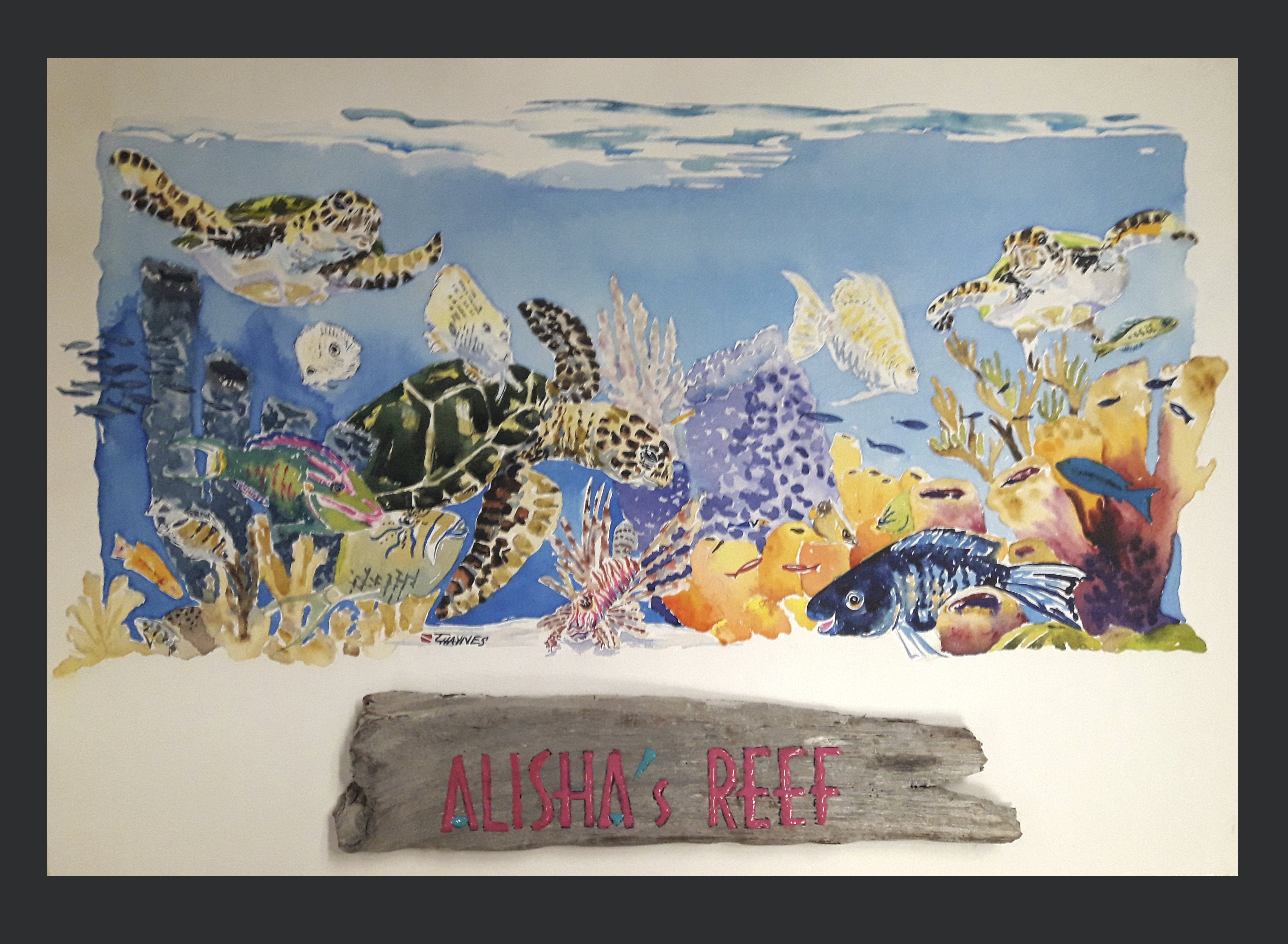Watercolor of Alisha's Reef